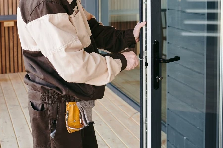 Cleaning And Polishing Glass Door Installation in Wellington